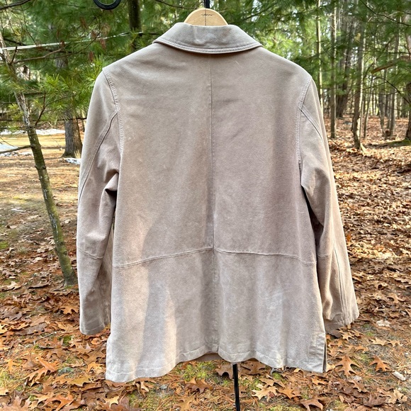 90s Monterey Bay Genuine Leather Suede Jacket Tan Size 14 - Picture 10 of 16